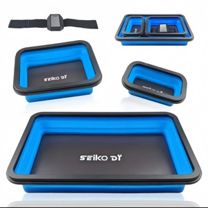 Bandeja de Almacenamiento Plegable de Silicona Seiko Dy, Rectangular, 1-3L, Organizador Magnético de Piezas con Correa para Reloj, para Almacenamiento en Almacén - Product Image 1