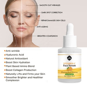 Ensemble de soins de la peau à la vitamine C, marque privée naturelle, crème éclaircissante anti-acné 3 en 1, extrait d'aloe vera et de thé vert, sérum, ensembles de vitamine C - Product Image 4
