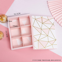 Boîte de présentation et d'emballage en papier d'art pour biscuits au chocolat, gâteaux de lune et biscuits chinois, avec séparateur, pour coffret nouveau-né, fabrication chinoise