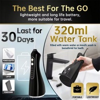 Hydropulseur dentaire portable sans fil avec 5 niveaux de pression et buse rotative à 360°, rechargeable par USB, étanche pour usage domestique