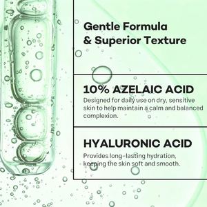 Siero all'Acido Azelaico OEM 10% con Acido Ialuronico, Lenisce il Rossore, Calma la Pelle Sensibile, Uso Quotidiano per Bilanciare il Tono, Etichetta Privata - Product Image 4