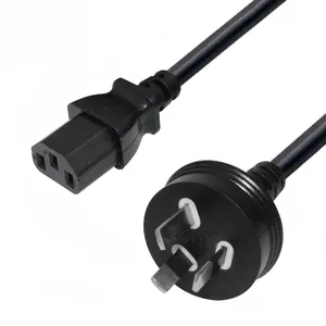 Australian 3 pin power cord SAA cable Australia au iec c13 power cord 360 degree swivel power cord for hair straightener