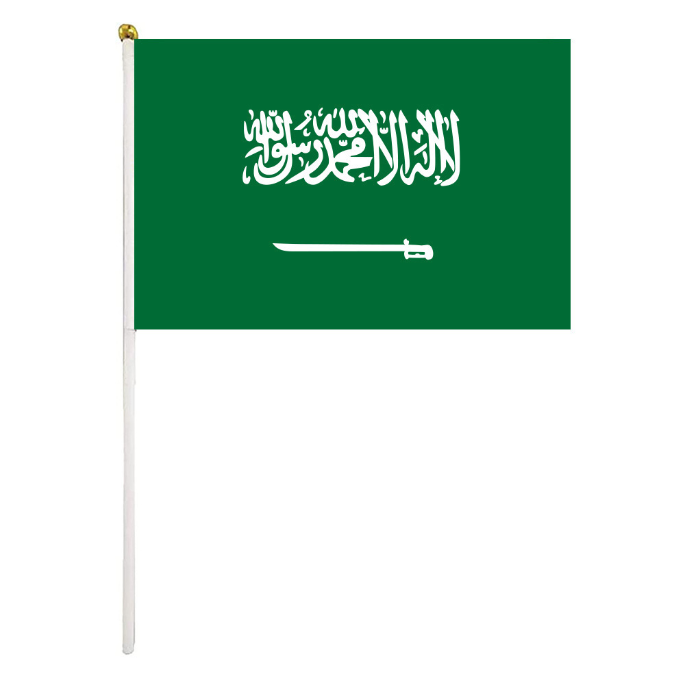 Arabia Saudita Bandera de mano de Arabia Saudita