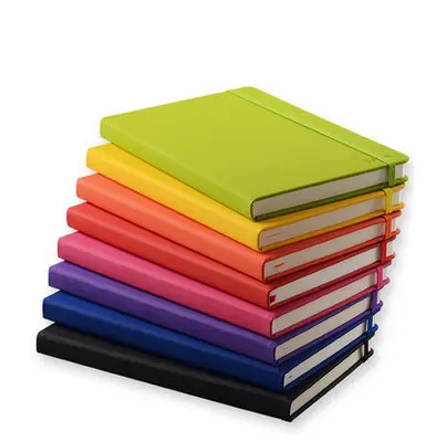 Caderno de couro pu impressão cor personalizada a5, cobertura dura, planejador, caderno, estudante, exercício, composição, livro