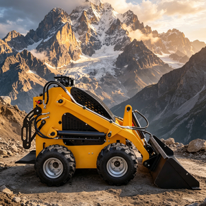 Large Hydraulic Flow Backhoe Attachments with Powerful Mini Skid Steer Track Compact <b>Stand</b> on - Product Image 2