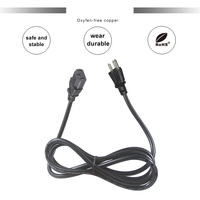 Cable de Alimentación de PVC de 10 Pies con Enchufe NEMA 5-15P a Conector IEC C13, 16AWG, IP11, para Electrodomésticos y Computadoras, Estándar Estadounidense