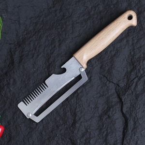 Pelador manual <span class=keywords><strong>de</strong></span> caña <span class=keywords><strong>de</strong></span> azúcar <span class=keywords><strong>de</strong></span> acero inoxidable <span class=keywords><strong>de</strong></span> grado comercial con cuchilla engrosada para uso en <span class=keywords><strong>cocina</strong></span> - para calabazas, lechuga y guisantes <span class=keywords><strong>de</strong></span> nieve - Product Image 4