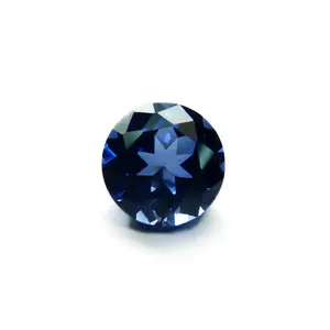 Sapphire Prijs Per Karaat 4Mm Tot 12Mm Ronde Diamant Cut Lab Grown Sapphire Losse Edelsteen Synthetische Korund