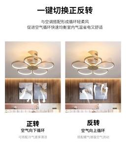 Quiet Modern Ceiling <b>Fan</b> <b>for</b> <b>Bedroom</b>, Flower-Shaped Metal Design, Dimmable LED,6-Speed Energy-Saving Motor, Remote & App Control - Product Image 4