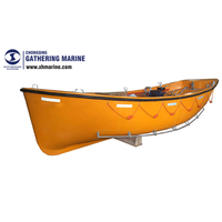 Bateau de sauvetage d'occasion de type ouvert, résistant au feu, 5,5 mètres, 16 personnes, à vendre