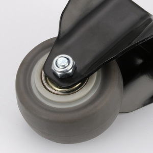 2 Inch Gold Diamond TPR Flat Bottom Fixed <b>Caster</b> <b>Wheel</b> With Bolt Hole Type Installation For Industrial Medical Furniture - Product Image 3