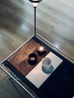 Table pliante moderne en aluminium noir, portable, durable, facile d'entretien, pratique, stable, réglable, pour l'extérieur, mobilier d'extérieur
