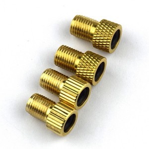 Adaptateur de valve de vélo français vers américain, en cuivre, à filetage droit, à visser, pour réparation et remplacement de chambre à air tubeless - Product Image 1