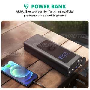 Démarreur de Voiture 4-en-1 avec Compresseur d'Air, Dispositif de Démarrage 1000A, Batterie Externe et Gonfleur de Pneus Numérique 12V 150 PSI pour Voiture et Ballons - Product Image 4