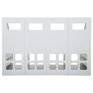 Deli <b>File</b> Rack 4-Piece Set Gray Plastic Desktop Organizer Letter Holder <b>Storage</b> <b>Box</b> - Product Image 4