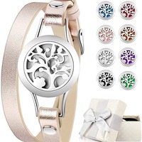 Bracelet en acier inoxydable et titane ajouré pour parfum et huiles essentielles, bracelet en métal pour poignet