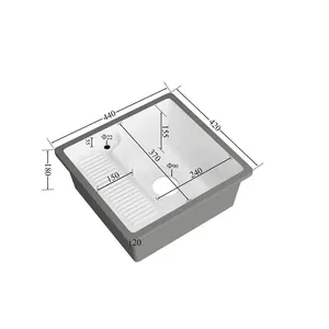 Gx6044浴室矩形陶瓷柜台洗衣服柜式洗手盆户外石盆