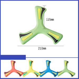 <span class=keywords><strong>Boomerang</strong></span>-juguetes interactivos de 3 hojas para niños, juguete con forma de disco volador suave, para acampar al aire libre - Product Image 4