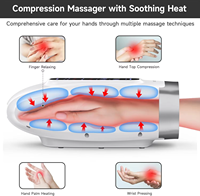 Gants électriques de massage pour les doigts et la paume, machine de thérapie par pression, masseur de mains à pétrissage musculaire avec 3 modes de massage