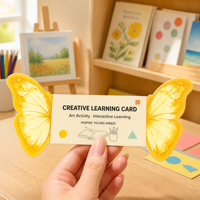 Cartes marketing personnalisées imprimées en offset sur carton, dépliants découpés, mini-cartes de visite pliées pour les marques commerciales