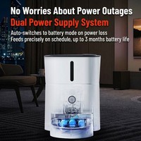 Distributeur automatique de nourriture pour animaux de compagnie Tuya Smart WiFi avec caméra 5G double bande, programmable, pour chats et chiens, bol rétractable, en plastique, étanche, écran LCD