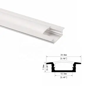 Profilo in alluminio incorporato LED strip lamp canale di estrusione in alluminio