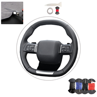 Funda de Volante de Coche Taoleqi Personalizada Modelo DZ376 de 38CM, Cosida a Mano, de Microfibra y Cuero, de 3 Radios, para Citroën C5 X C5X 2021-2022