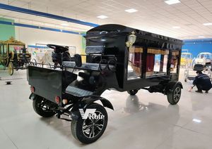 Remorque funéraire électrique tout-terrain adaptable avec châssis renforcé à poutres épaissies et propulsion par batterie auxiliaire - Product Image 1