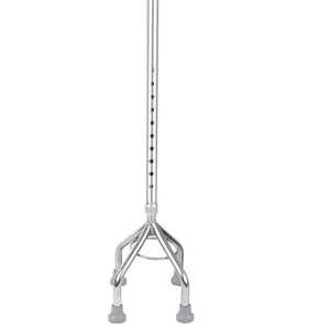 Bastón telescópico de aluminio de cuatro patas, ajustable, antideslizante, para ancianos, ayuda de apoyo. - Product Image 1