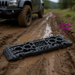 Tablas de Tracción de Nylon Negras de 42.1x12.2x2.8 Pulgadas, Placas de Recuperación Todoterreno - Product Image 2