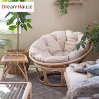 Canapé rond de style marocain moderne en rotin de haute qualité Dreamhause pour salon, hôtel, jardin, terrasse, détente