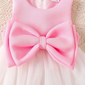 Vestidos para niñas de 0 a 3 años, falda de tul verde sin mangas con lazos, ropa para niñas, ropa infantil lisa y bonita para verano - Product Image 5