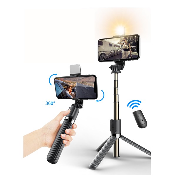 TOKQI L03s Fill Light Selfie Stick Tripod Aluminum Wireless Remote Control Suitable Portable Selfie Stick