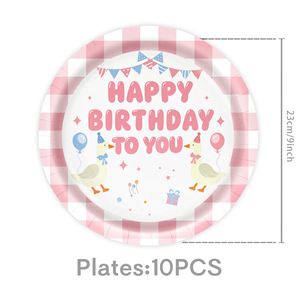 Assiettes en <span class=keywords><strong>papier</strong></span> jetables pour fête prénatale sur le thème du cigogne mignon, 7/9 pouces, pour révélation du sexe, assiettes à gâteau et desserts, ensemble <span class=keywords><strong>de</strong></span> vaisselle pour fête <span class=keywords><strong>de</strong></span> naissance <span class=keywords><strong>de</strong></span> fille - Product Image 6