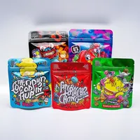 Sacs refermables personnalisés en mylar avec fermeture éclair, résistants aux odeurs, à poser, pour l'emballage alimentaire, sacs d'emballage colorés, impression numérique