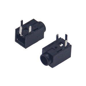 Conector Hembra PJ-210E de 2.5mm para Audio, Montaje Horizontal de 3 Pines, Diseño de Perfil Bajo con Carcasa Completamente de Plástico - Product Image 2