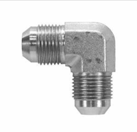 Liquidation B2B Vente en gros d'usine durable en acier au carbone JIC mâle JIC mâle raccords de tuyauterie hydrauliques coude à 90 degrés zingué