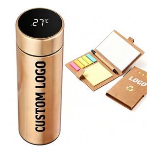 Cadeau d'entreprise promotionnel, bouteille d'eau intelligente à double paroi isolée thermiquement de 500 ml avec affichage numérique LED de la température, logo personnalisé - Product Image 1