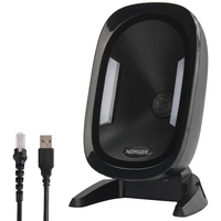 Escáner de código de barras NORGEE, lector de códigos QR 2D de escritorio HENEX HC666, USB, en stock, para cafeterías, tiendas y mostradores.