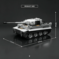 TK2 TK8001 Alman Panzer VI Tiger S04 Ağır Tankı II. Dünya Savaşı Askeri Model Kiti ABS 1544 Parçalı Yapım Bloğu Seti Eğitici Oyuncak