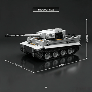 TK2 TK8001 Tanque Pesado Alemán <span class=keywords><strong>Panzer</strong></span> VI <span class=keywords><strong>Tiger</strong></span> S04, Kit de Modelo Militar de la Segunda Guerra Mundial, Bloques de Construcción para Coleccionistas, Exhibición Educativa - Product Image 2