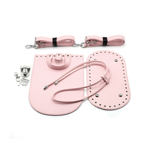 Correa de Asa tejida de cuero hecha a mano DIY para piezas de bolso, accesorios, parte inferior de bolso de cuero con correa de hombro de Hardware - Product Image 6