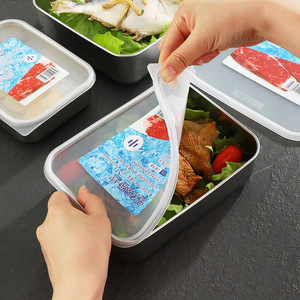 Stainless Steel Food Storage Container Rectangle Airtight With Lid 304 For Refrigerator Use - Product Image 2