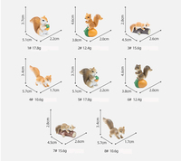 Figurines d'animaux miniatures de dessin animé à faire soi-même, souris et écureuils mignons, mini-artisanat en résine, ornement pour la décoration extérieure du jardin