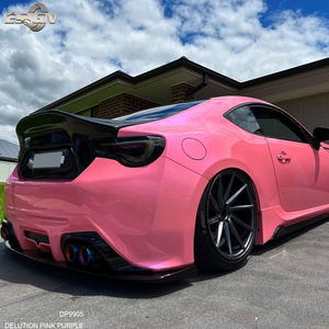 ฟิล์มพีวีซีไวนิลแอร์บับเบิ้ลสำหรับตกแต่งภายนอกรถยนต์ฟิล์มห่อพลาสติกมีกาวในตัวสีชมพูม่วง - Product Image 2