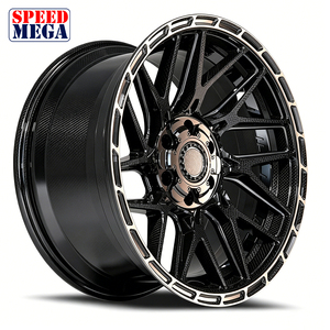 SPEED MEGA forged truck custom 20x10 Gloss black machine face aluminum One piece cast multi <b>spoke</b> rims - Product Image 4