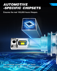 ไฟหน้า LED <span class=keywords><strong>Novsight</strong></span> รุ่นใหม่ A500-N62 H7 H11 9005 9006 9012 H4 H13 9007 9004 22000LM 100W 6500K สีขาว แบบเสียบปลั๊กใช้งานได้ทันที - Product Image 4