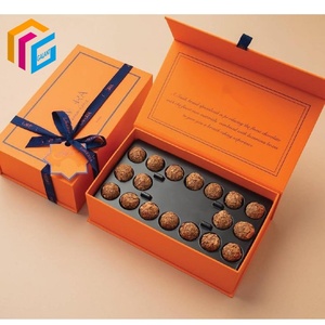 Коробка для упаковки шоколада из переработанного картона класса люкс, на заказ, <span class=keywords><strong>2</strong></span>, 4, 6, 8, 9, 12 штук - Product Image 1