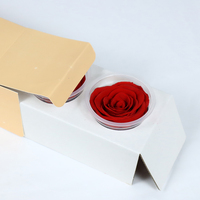 Grosir bunga abadi mawar alami mawar asli diawetkan 6-7cm untuk DIY Hari Valentine Natal Hari Ibu