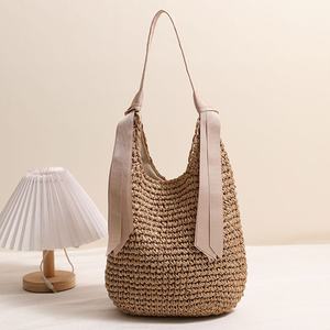 Bolso Tote Tejido <span class=keywords><strong>de</strong></span> Gran Capacidad para Mujer, Bolso <span class=keywords><strong>de</strong></span> Hombro <span class=keywords><strong>de</strong></span> Verano Estilo Bohemio con Borlas, Bolso <span class=keywords><strong>de</strong></span> Compras <span class=keywords><strong>de</strong></span> Paja Ecológica - Product Image 4